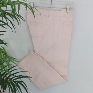 LOFT Womens  Light Pink Cotton-Linen Blend Pants